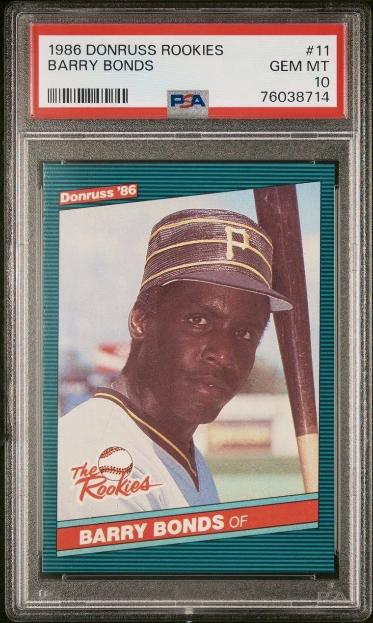 Barry Bonds 1986 Donruss The Rookies #11 XRC RC Rookie PSA 10 GEM MINT Pirates